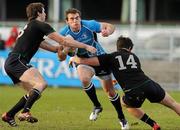 22 December 2011 Andrew Boyle, Leinster A, is tackled by Barry Daly, left, and Conor Finn, right, Ireland U20's. Representative Friendly, Ireland U20's v Leinster A, Donnybrook Stadium, Donnybrook, Dublin. Picture credit: Barry Cregg / SPORTSFILE