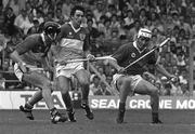 2 September 1984; John Fenton of Cork in action against Joachim Kelly of Offaly during the All-Ireland Senior Hurling Championship Final match between Cork and Offaly at Semple Stadium in Thurles, Tipperary. Photo by Ray McManus/Sporsfile