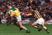 13 September 1998; Billy Dooley of Offaly in action against Willie O'Connor of Kilkenny during the Guinness All-Ireland Senior Hurling Championship Final match between Kilkenny and Offaly at Croke Park in Dublin. Photo by Brendan Moran/Sportsfile