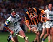 16 August 1998; Brian McEvoy of Kilkenny in action against Séan Cullinane of Waterford during the Guinness All-Ireland Senior Hurling Championship Semi-Final match between Kilkenny and Waterford at Croke Park in Dublin. Photo by Ray McManus/Sportsfile