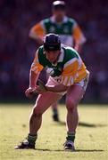 13 September 1998; Brian Whelahan of Offaly takes a free during the Guinness All-Ireland Senior Hurling Championship Final match between Kilkenny and Offaly at Croke Park in Dublin. Photo by Ray McManus/Sportsfile