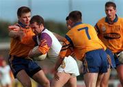 10 October 1998; Conor O'Dwyer of Kilmacud Crokes surrounded by Na Fianna players from left, Dessie Farrell, Jason Sherlock, Thomas Lynch, 7,  and Mick Galvin, right,  during the Dublin Senior Club Football Championship Final at Parnell Park in Dublin. Photo by David Maher/Sportsfile