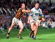 16 August 1998; Dan Shanahan of Waterford in action against Liam Keogh of Kilkenny during the Guinness All-Ireland Senior Hurling Championship Semi-Final match between Kilkenny and Waterford at Croke Park in Dublin. Photo by Damien Eagers/Sportsfile
