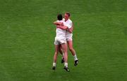 2 August 1998; Kildare's Willie McCreery, right, and Dermot Earley celebrate after the Bank of Ireland Leinster Senior Football Championship Final match between Kildare and Meath at Croke Park in Dublin. Photo by Damien Eagers/Sportsfile