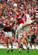 27 September 1998; Seam O'Domhnaill of Galway in action against Dermot Earley of Kildare during the Bank of Ireland All-Ireland Senior Football Championship Final match between Kildare and Galway at Croke Park in Dublin. Photo by Matt Browne/Sportsfile