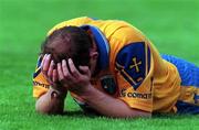 1 August 1998; Fergal O'Donnell of Roscommon dejected after extra-time of the Bank of Ireland Connacht Senior Football Championship Final Replay match between Galway and Roscommon at Dr Hyde Park in Roscommon. Photo by Ray Lohan/Sportsfile
