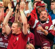 27 September 1998; Galway fans celebrate after the Bank of Ireland All-Ireland Senior Football Championship Final match between Kildare and Galway at Croke Park in Dublin. Photo by Brendan Moran/Sportsfile