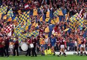 1 August 1998; The Galway and Roscommon teams parade behind the Castlerea Brass and Reed Band before during the Bank of Ireland Connacht Senior Football Championship Final Replay match between Galway and Roscommon at Dr Hyde Park in Roscommon. Photo by Brendan Moran/Sportsfile