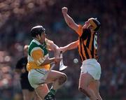 13 September 1998; Joe Errity of Offaly in action against Canice Brennan of Kilkenny during the Guinness All-Ireland Senior Hurling Championship Final match between Kilkenny and Offaly at Croke Park in Dublin. Photo by Ray McManus/Sportsfile