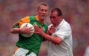 2 August 1998; Graham Geraghty of Meath in action against Glenn Ryan of Kildare during the Bank of Ireland Leinster Senior Football Championship Final match between Kildare and Meath at Croke Park in Dublin. Photo by Ray McManus/Sportsfile