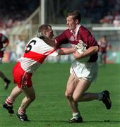 23 August 1998; Jarlath Fallon of Galway in action against Henry Downey of Derry during the Bank of Ireland All-Ireland Senior Football Championship Semi-Final match between Derry and Galway at Croke Park in Dublin. Photo by David Maher/Sportsfile