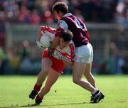 23 August 1998; Joe Brolly of Derry in action against Tomás Mannion of Galway during the Bank of Ireland All-Ireland Senior Football Championship Semi-Final match between Derry and Galway at Croke Park in Dublin. Photo by Ray McManus/Sportsfile