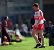 27 August 1998; Kieran McKeever of Derry leaves the field after being sent off during the Bank of Ireland All-Ireland Senior Football Championship Semi-Final match between Derry and Galway at Croke Park in Dublin. Photo by Ray McManus/Sportsfile