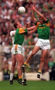 2 August 1998; John McDermott and Nigel Nestor, right, of Meath in action against Willie McCreery of Kildare during the Bank of Ireland Leinster Senior Football Championship Final match between Kildare and Meath at Croke Park in Dublin. Photo by David Maher/Sportsfile