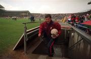 23 August 1998; Galway manager John O'Mahony makes his way to the pitch before the Bank of Ireland All-Ireland Senior Football Championship Semi-Final match between Derry and Galway at Croke Park in Dublin. Photo by David Maher/Sportsfile