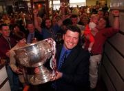 27 September 1998; Galway manager John O'Mahony with the Sam Maguire Cup at a reception in the Burlington Hotel in Dublin after the Bank of Ireland All-Ireland Senior Football Championship Final match between Kildare and Galway at Croke Park in Dublin. Photo by David Maher/Sportsfile