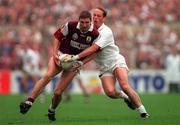 27 September 1998; Kevin Walsh of Galway gets away from Willie McCreery of Kildare during the Bank of Ireland All-Ireland Senior Football Championship Final match between Kildare and Galway at Croke Park in Dublin. Photo by Brendan Moran/Sportsfile