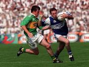 30 August 1998; Kieran Kelly of Laois in action against Stephen O'Sullivan of Kerry during the All-Ireland Minor Football Championship Semi-Final match between Kerry and Laois at Croke Park in Dublin. Photo by Brendan Moran/Sportsfile