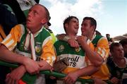 13 September 1998; Offaly players, from left, John Troy, Kevin Martin and Michael Duignan celebrate after the Guinness All-Ireland Senior Hurling Championship Final match between Kilkenny and Offaly at Croke Park in Dublin. Photo by David Maher/Sportsfile