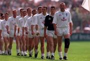 30 August 1998; Kildare captain Glenn Ryan leads his team in the pre-match parade before the Bank of Ireland All-Ireland Senior Football Championship Semi-Final match between Kerry and Kildare at Croke Park in Dublin. Photo by Ray McManus/Sportsfile