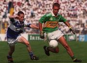 30 August 1998; Colm Clear of Laois in action against Liam Boyle of Kerry during the All-Ireland Minor Football Championship Semi-Final match between Kerry and Laois at Croke Park in Dublin. Photo by Brendan Moran/Sportsfile