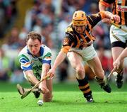 16 August 1998; Liam Keoghan of Kilkenny in action against Seán Daly of Waterford during the Guinness All-Ireland Senior Hurling Championship Semi-Final match between Kilkenny and Waterford at Croke Park in Dublin. Photo by Matt Browne/SPORTSFILE