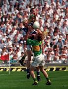30 August 1998; Mark Dunne of Laois in action against Ronan O'Connor of Kerry during the All-Ireland Minor Football Championship Semi-Final match between Kerry and Laois at Croke Park in Dublin. Photo by Ray Lohan/Sportsfile