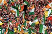 13 September 1998; Offaly supporters during the Guinness All-Ireland Senior Hurling Championship Final match between Kilkenny and Offaly at Croke Park in Dublin. Photo by Brendan Moran/Sportsfile