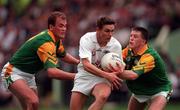 2 August 1998; Padraic Graven of Kildare in action against John McDermott, left, and Mark O'Reilly of Meath during the Bank of Ireland Leinster Senior Football Championship Final match between Kildare and Meath at Croke Park in Dublin. Photo by Ray McManus/Sportsfile