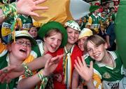 13 September 1998; Offaly supporters at the Guinness All-Ireland Senior Hurling Championship Final match between Kilkenny and Offaly at Croke Park in Dublin. Photo by Ray McManus/Sportsfile