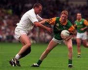 2 August 1998; Raymond Magee of Meath in action against Glenn Ryan of Kildare during the Bank of Ireland Leinster Senior Football Championship Final match between Kildare and Meath at Croke Park in Dublin. Photo by David Maher/Sportsfile