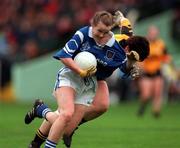 12 October 1997; Rebecca Hallahan of Waterford in action against Audrey O'Reilly of Monaghan during the All-Ireland Senior Ladies Football Championship Final between Monaghan and Waterford at Croke Park in Dublin. Photo by Matt Browne/Sportsfile