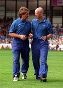 16 August 1998; Waterford manager Gerald McCarthy, left, in discussion with his coach Shane Aherne during the Guinness All-Ireland Senior Hurling Championship Semi-Final match between Kilkenny and Waterford at Croke Park in Dublin. Photo by Matt Browne/Sportsfile