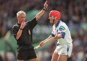 16 August 1998; Referee Pat O'Connor, left, and Stephen Frampton of Waterford United during the GAA Hurling All-Ireland Senior Championship Semi-Final match between Kilkenny and Waterford at Croke Park in Dublin. Photo by Matt Browne/SPORTSFILE