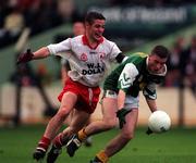 22 August 1998; Terry Kelleher of Leitrim in action against Michael McGee of Tyrone during the All-Ireland Minor Football Championship Semi-Final between Leitrim and Tyrone at Croke Park in Dublin. Photo by Ray McManus/Sportsfile