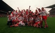 27 September 1998; Tyrone players celebrate after the All-Ireland Minor Football Championship Final between Laois and Tyrone at Croke Park in Dublin. Photo by Matt Browne/Sportsfile
