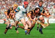 16 August 1998; Willie O'Connor of Kilkenny in action against Michael White, left, and Dan Shanahan of Waterford during the Guinness All-Ireland Senior Hurling Championship Semi-Final match between Kilkenny and Waterford at Croke Park in Dublin. Photo by Ray McManus/Sportsfile