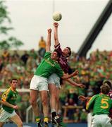 2 June 2002; Rory O'Connell of Westmeath in action against Meath's John Cullinane during the Bank of Ireland Leinster Senior Football Championship Quarter-Final match between Meath and Westmeath at O'Moore Park in Portlaoise, Laois. Photo by Pat Murphy/Sportsfile