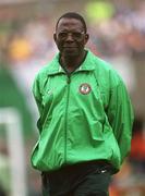 16 May 2002; Nigeria manager Festus Onigbinde during the International Friendly match between Republic of Ireland and Nigeria at Lansdowne Road in Dublin. Photo by Damien Eagers/Sportsfile