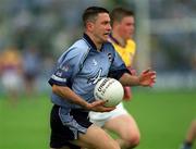 1 June 2002; Senan Connell of Dublin during the Bank of Ireland Leinster Senior Football Championship Quarter-Final match between Wexford and Dublin at Dr. Cullen Park in Carlow. Photo by Damien Eagers/Sportsfile