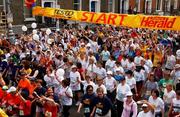 3 June 2002; Some of the 35,000 participants make their way down Fitzwilliam Street at the start of the Tesco Evening Herald Women's Mini Marathon in Dublin. Photo by Ray McManus/Sportsfile