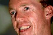 4 June 2002; Steve Staunton during a Republic of Ireland press conference in Chiba, Japan, ahead of their Group E match against Germany, where he will earn his 100th cap. Photo by David Maher/Sportsfile