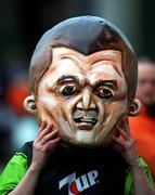16 May 2002; A caricature head of Republic of Ireland captain Roy Keane during the International Friendly match between Republic of Ireland and Nigeria at Lansdowne Road in Dublin. Photo by David Maher/Sportsfile