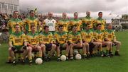 2 June 2002; The Donegal panel prior to the Bank of Ireland Ulster Senior Football Championship Quarter-Final match between Donegal and Down at MacCumhail Park in Ballybofey, Donegal. Photo by Damien Eagers/Sportsfile