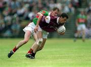 2 June 2002; Galway's Joe Bergin in action against James Nallen of Mayo during the Bank of Ireland Connacht Senior Football Championship Semi-Final match between Mayo and Galway at MacHale Park in Castlebar, Mayo. Photo by Aoife Rice/Sportsfile