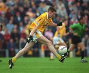 2 June 2002; Kevin Brady of Antrim during the Bank of Ireland Ulster Senior Football Championship Quarter-Final match between Antrim and Derry at Casement Park in Belfast. Photo by Brian Lawless/Sportsfile