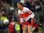 2 June 2002; Enda Muldoon of Derry during the Bank of Ireland Ulster Senior Football Championship Quarter-Final match between Antrim and Derry at Casement Park in Belfast. Photo by Brian Lawless/Sportsfile