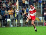 2 June 2002; Ciaran McNally of Derry during the Bank of Ireland Ulster Senior Football Championship Quarter-Final match between Antrim and Derry at Casement Park in Belfast. Photo by Brian Lawless/Sportsfile