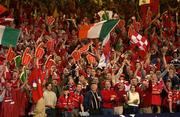 25 May 2002; Munster supporters during the Heineken Cup Final match between Leicester Tigers and Munster at the Millennium Stadium in Cardiff, Wales. Photo by Brendan Moran/Sportsfile