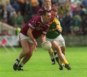 2 June 2002; Michael Ennis of Westmeath in action against Evan Kelly of Meath during the Bank of Ireland Leinster Senior Football Championship Quarter-Final match between Meath and Westmeath at O'Moore Park in Portlaoise, Laois. Photo by Matt Browne/Sportsfile